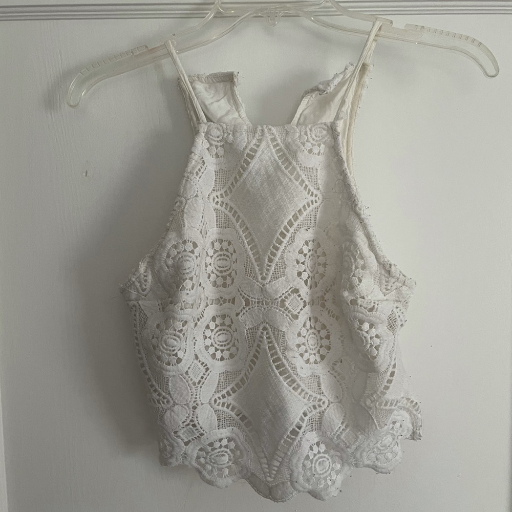 Cropped Abercrombie and Fitch Lace Top